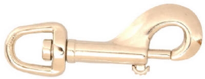 Die Cast Zinc with Nickel Finish Swivel Round Eye Bolt Snap, 1-In.