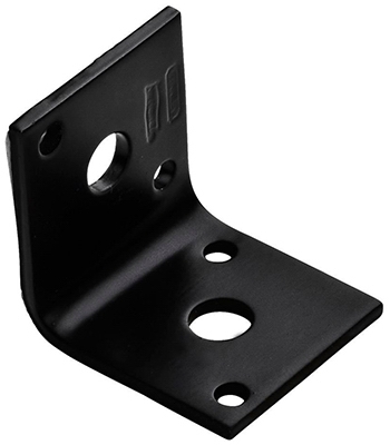 Corner Brace, Black Steel, 1.65-In.