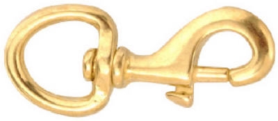 Bronze Swivel Round Eye Bolt Snap, 3/4-In.