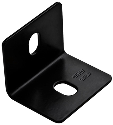 Corner Brace, Black Steel, 3-In.
