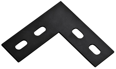 Corner Brace, Black Steel, 4.5-In.