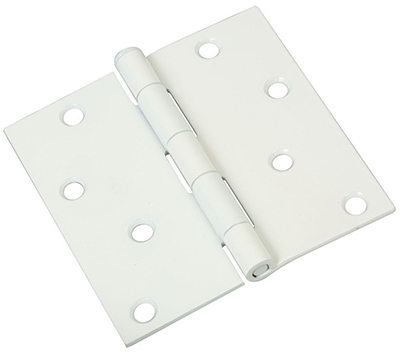 Door Hinge, Interior, Square-Edge, Prime Coat, 4-In.