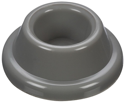 Wall Door Stop, Adhesive, Gray, 3-In.