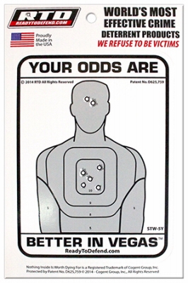 Home Security Window Decal - Your Odds Are Better in Vegas