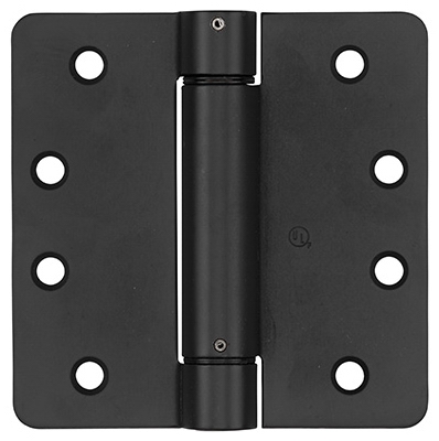 Spring Door Hinge, Adjustable, Bronze, 4-In.