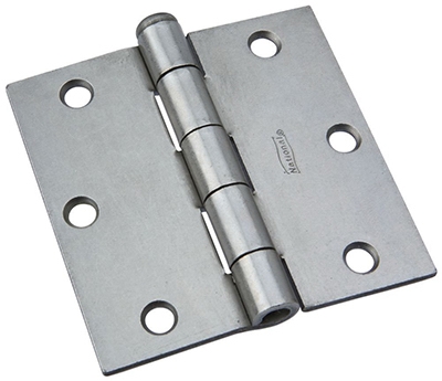 Plain Steel Removable-Pin Broad Hinge, 3.5-In.