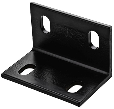 Corner Brace, Black Steel, 4.6-In.