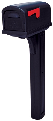 Rural Mailbox, Steel, 7 x 6.8 x 20.1-In.