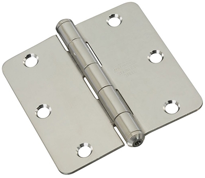 Door Hinge, Interior, Stainless Steel, 3.5-In.
