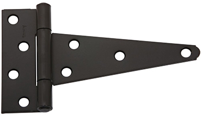 Extra Heavy T-Hinge, Black, 6-In.