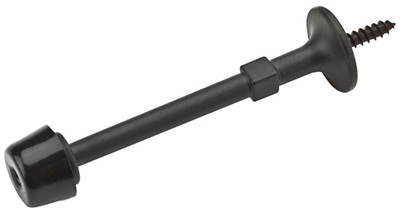 Door Stop, Rigid, Oil-Rubbed Bronze, 3-In.