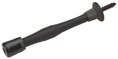 Door Stop, Spring, Oil-Rubbed Bronze, 3-In.