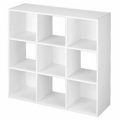 9-Cube Cubeicals Stackable Storage Organizer, White