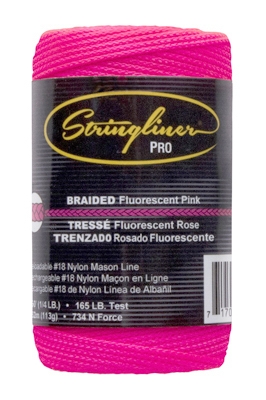 250-Ft. Braided Fluorescent Pink Nylon Construction Line Roll