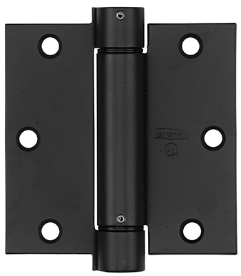 Spring Door Hinge, Adjustable, Bronze, 3.5-In.