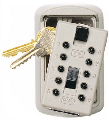 Lock Box Key Safe, White