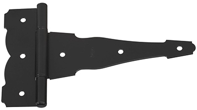 Ornamental Gate Hinge, Reversible, Black, 8-In.