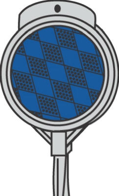 Driveway Marker, Reflective Blue Aluminum, 36-In.