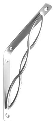 8-Inch White Decorative Steel Shelf Bracket