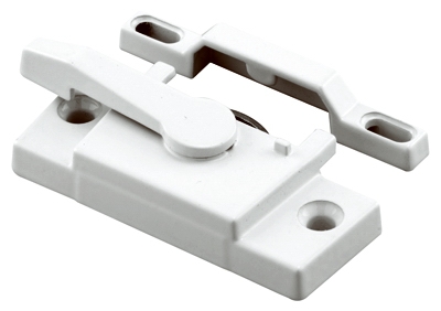 Window Sash Lock With Keeper, White Vinyl