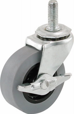 TPR Caster With Brake, 2-In.