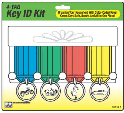 Key Tag Rack, Includes 4 Key Tags