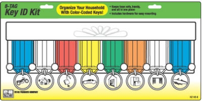 Key Tag Rack, Includes 8 Key Tags