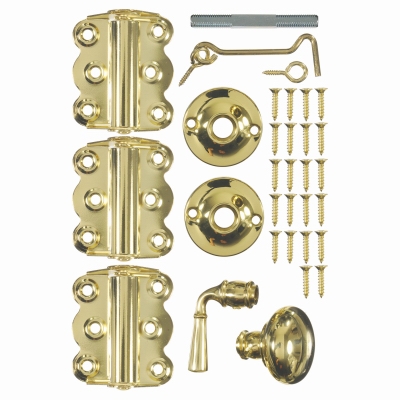 Vinyl Screen Door Kit - Brass Plate