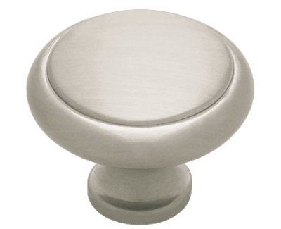 Cabinet Knob, Satin Nickel, 1-3/16-In.