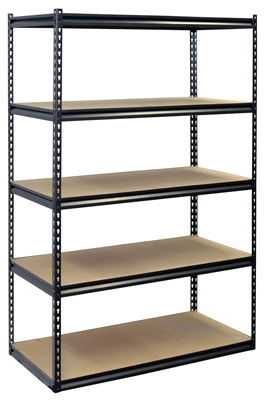 Shelving Unit, 5 Shelves, Heavy-Duty Steel, 24 x 48 x 72-In.