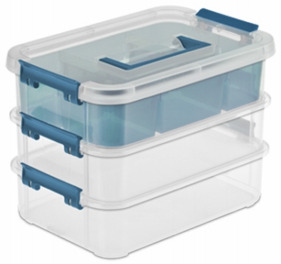 Stack & Carry 3-Layer Handle Box With Tray
