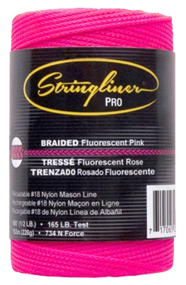 Construction Line, Fluorescent Pink Nylon, 1/2#, 500-Ft. Reel
