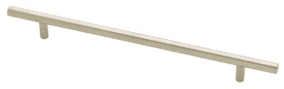 Cabinet Pull, Flat End Bar, Stainless Steel, 8-13/16-In.