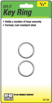 Split Key Ring, 3/4-In., 2-Pk.