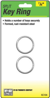 Split Key Ring, 7/8-In., 2-Pk.