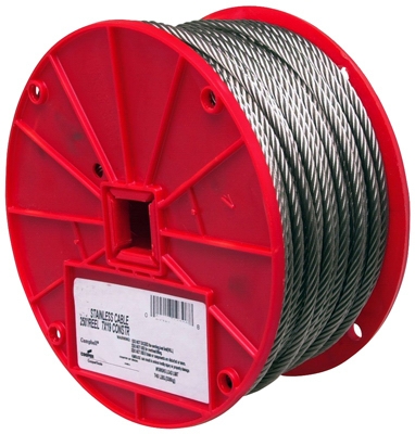 Stainless Steel Cable, 3/32-In., 250-Ft.