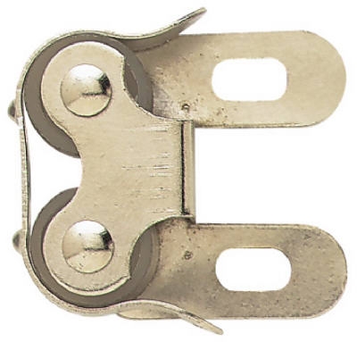 Cabinet Catch, Double Roller  inchC inch Clip, Nickel-Plated, 1-In.