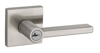 Signature Series Halifax Keyed Entry Lever, Satin Nickel