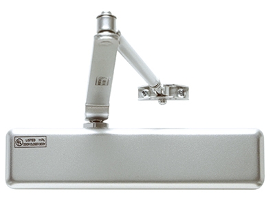 12741 Commercial Door Closer, Aluminum Finish, Adjustable Size 1-4