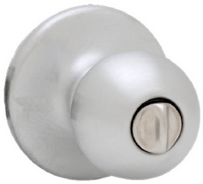 Security Polo Privacy Knob Lockset, Satin Nickel
