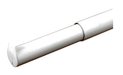 Closet Rod, Adjustable, White, 48 to 73-In.