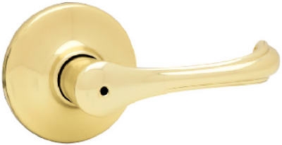 Security Dorian Privacy Lever, Polished Brass
