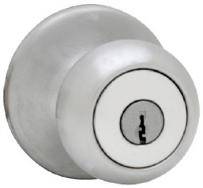 Security Mobile Home Entry Lockset, Satin Chrome