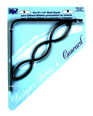 Shelf Bracket, Concord, Antique Bronze, 8-In.