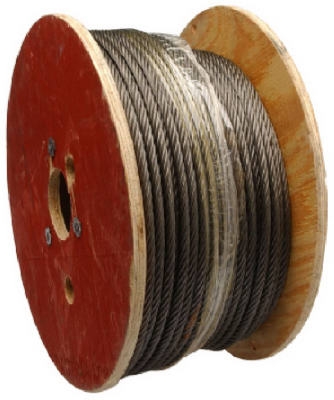 Fiber Core Steel Wire Rope, 3/8-In. x 250-Ft.