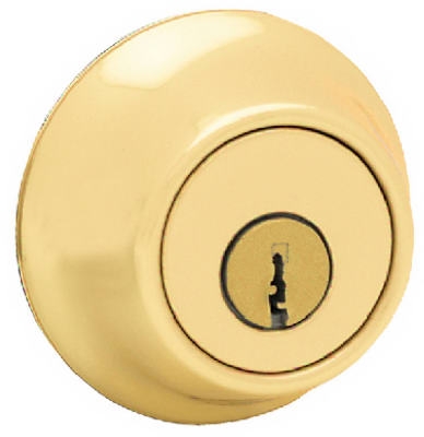 Security Double-Cylinder Deadbolt, Polished Brass