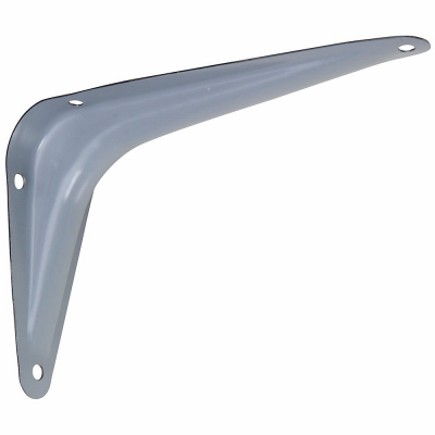 Shelf Bracket, Gray, 5 x 6-In.
