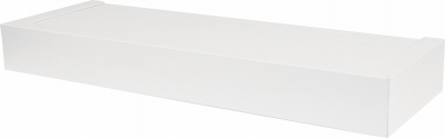 Floating Shelf, Modern Design, White, 18-In.