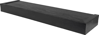 Floating Shelf, Modern Design, Black, 24-In.