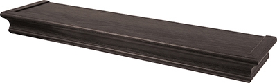 Floating Shelf, Beveled Design, Espresso, 24-In.